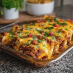 Cheesy Beef Enchiladas Bake