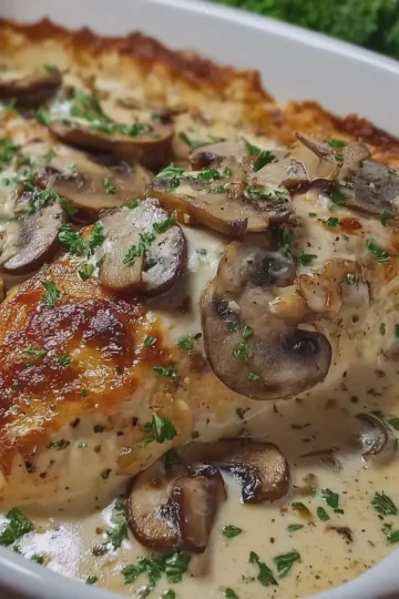 Creamy Chicken Bake with Savory Mushroom Sauce