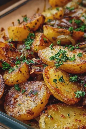 Roasted Potatoes with Caramelized Onions