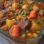 Hearty Beef & Vegetable Stew Casserole