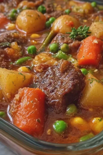 Hearty Beef & Vegetable Stew Casserole