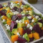 Roasted Beet, Butternut Squash, and Avocado Salad with Feta