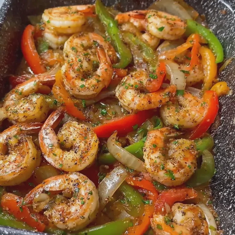 Garlic Butter Seafood Shrimp with Peppers and Onions