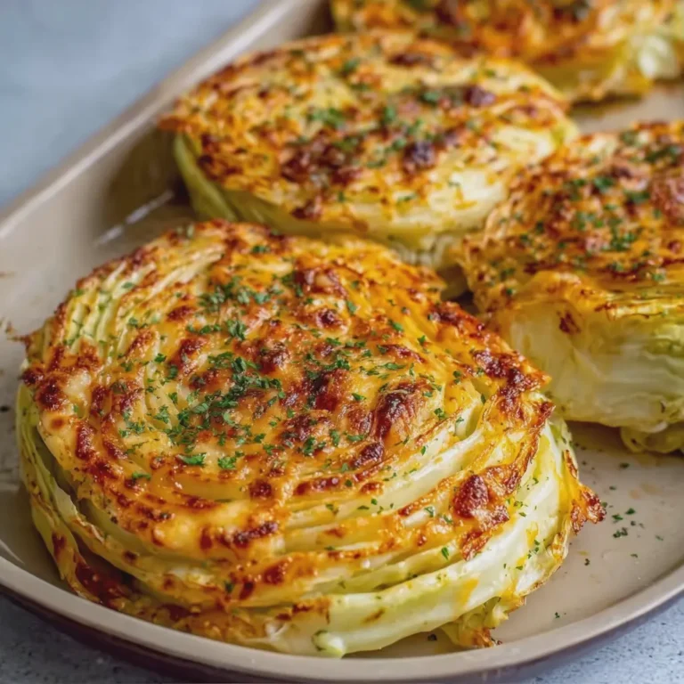 Cheesy Baked Cabbage Steaks