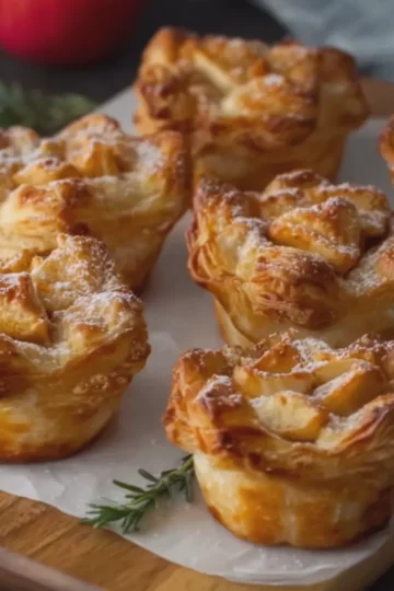 Mini Apple Pies With Puff Pastry