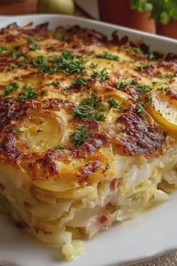 Polish Potato and Cabbage Casserole