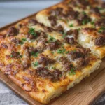 Oven Baked 4-Ingredient Beef Crescent Flatbread