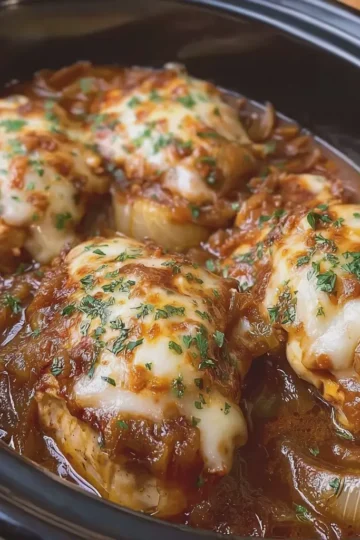 Slow Cooker French Onion Chicken