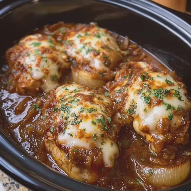 Slow Cooker French Onion Chicken