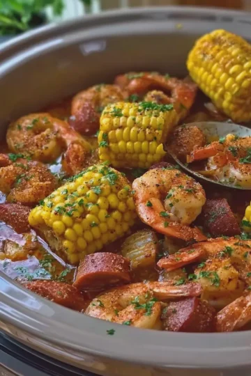 Cajun Shrimp Boil in a Slow Cooker