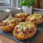 Cheesy Beef-Stuffed Baked Potatoes