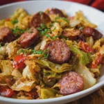 Southern Fried Cabbage and Beef Sausage