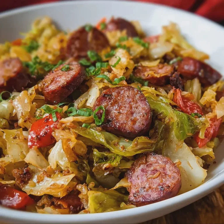 Southern Fried Cabbage and Beef Sausage