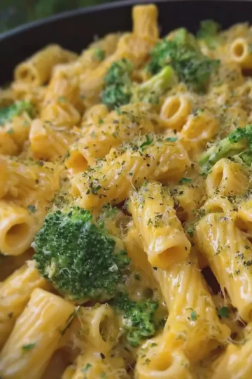 One Pot Broccoli Cheddar Pasta
