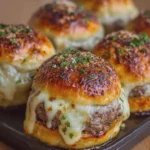 Garlic Parmesan Cheeseburger Bombs