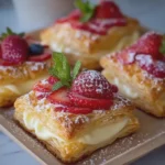 Strawberry Cream Cheese Puff Pastry Danishes