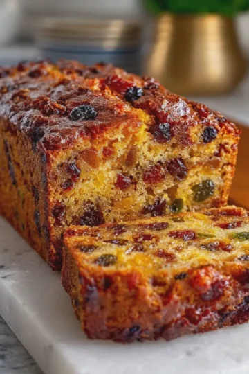 Heavenly Moist Fruit Cake Loaf