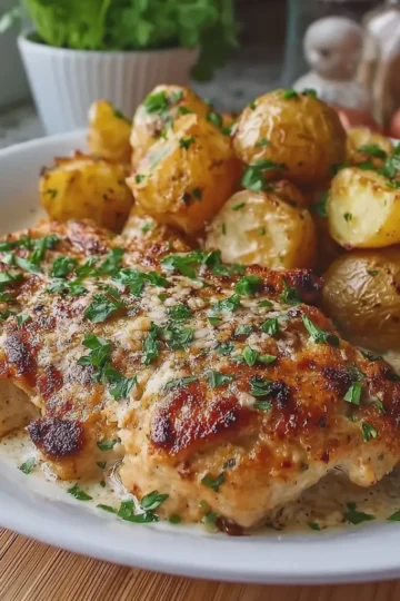 Garlic Parmesan Chicken and Potatoes