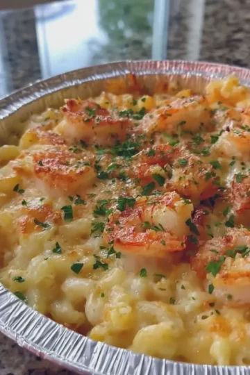 Creamy Shrimp Macaroni Bake