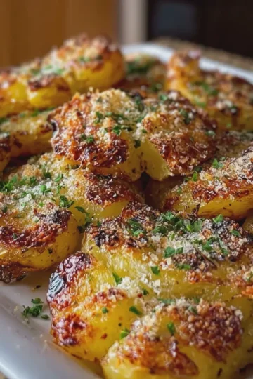 Crispy Parmesan Smashed Potatoes