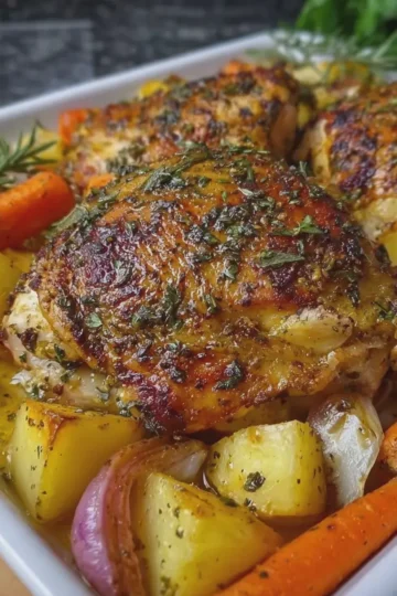Greek Lemon Chicken with Root Veggies