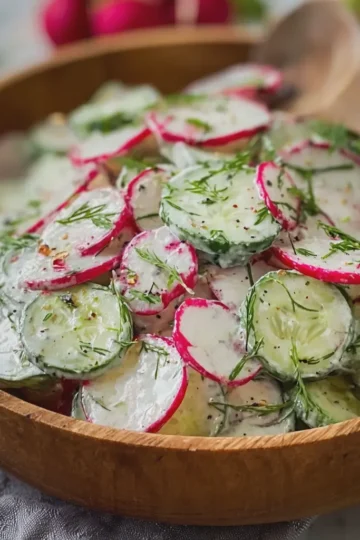 Creamy Cucumber Radish Salad