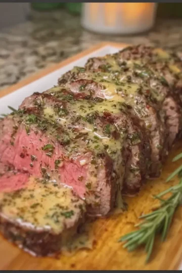 Garlic Herb Butter Beef Tenderloin Roast