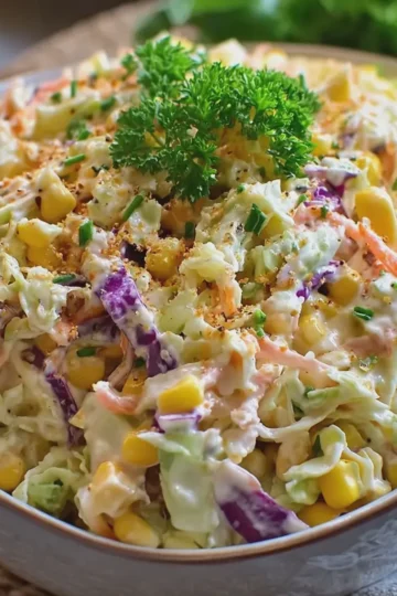 Creamy Corn Coleslaw