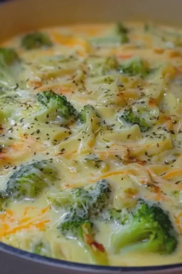 Broccoli Cheddar Lasagna Soup