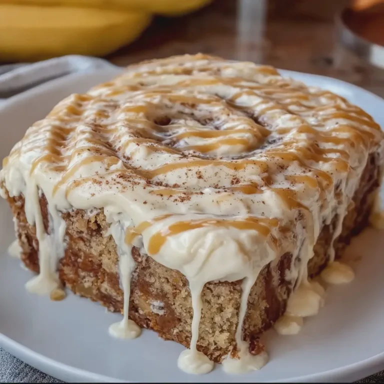 Banana Bread Cinnamon Roll Cake