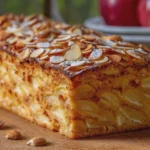Moist Apple Loaf Cake with Flaked Almonds