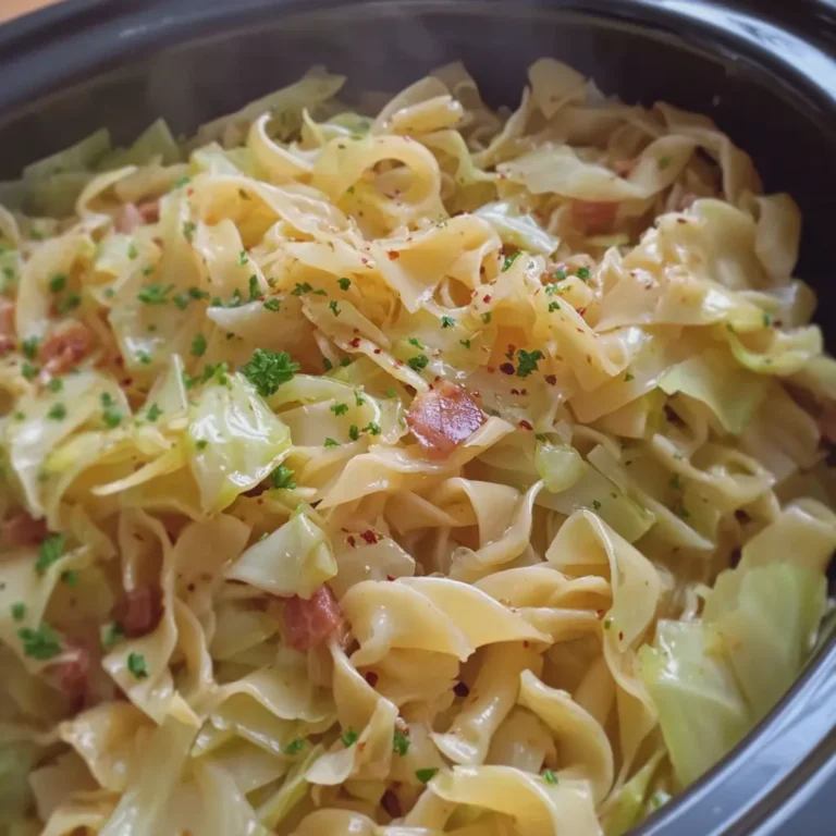 Slow Cooker Amish Cabbage Noodles