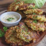 Cabbage Fritters with Dipping Sauce