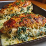 Creamy Spinach and Mozzarella Stuffed Chicken