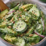 Creamy Crunchy Cucumber and Avocado Salad