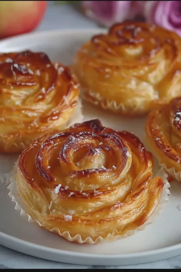 Puff Pastry Apple Roses