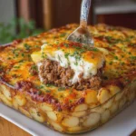 Cheesy Beef and Potato Bake