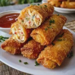 Crispy Crab Rangoon Egg Rolls