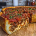Homemade Chicago-Style Deep Dish Pizza