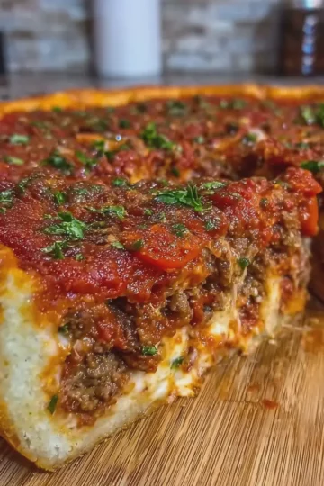 Homemade Chicago-Style Deep Dish Pizza