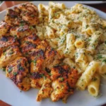 Garlic Butter Cajun Chicken with Mozzarella Parmesan Penne