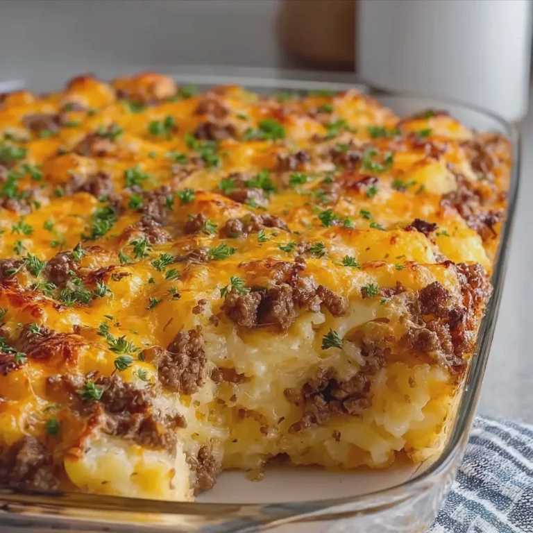 Easy Cheesy Ground Beef and Potato Casserole