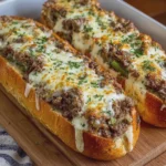 Stuffed Garlic Butter Cheesesteak Baguette