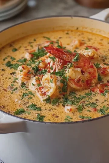 Creamy Shrimp and Crab Seafood Bisque