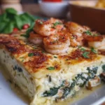 Creamy Shrimp and Spinach Lasagna