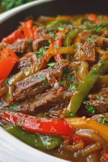 Slow Cooker Pepper Steak