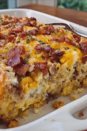 Loaded Breakfast Biscuit Casserole
