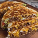 Crispy Smashburger Beef Quesadilla Melt