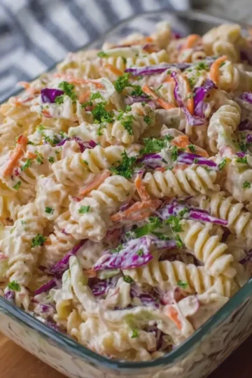 Creamy Coleslaw Pasta Salad