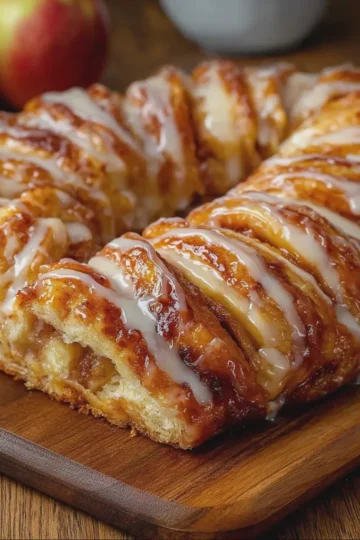 Decadent Apple Kringle with Vanilla Drizzle